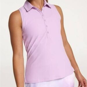 {Calia} "Fairway Sleeveless Golf Polo" Vibrant Orchid Purple Active Tank Top